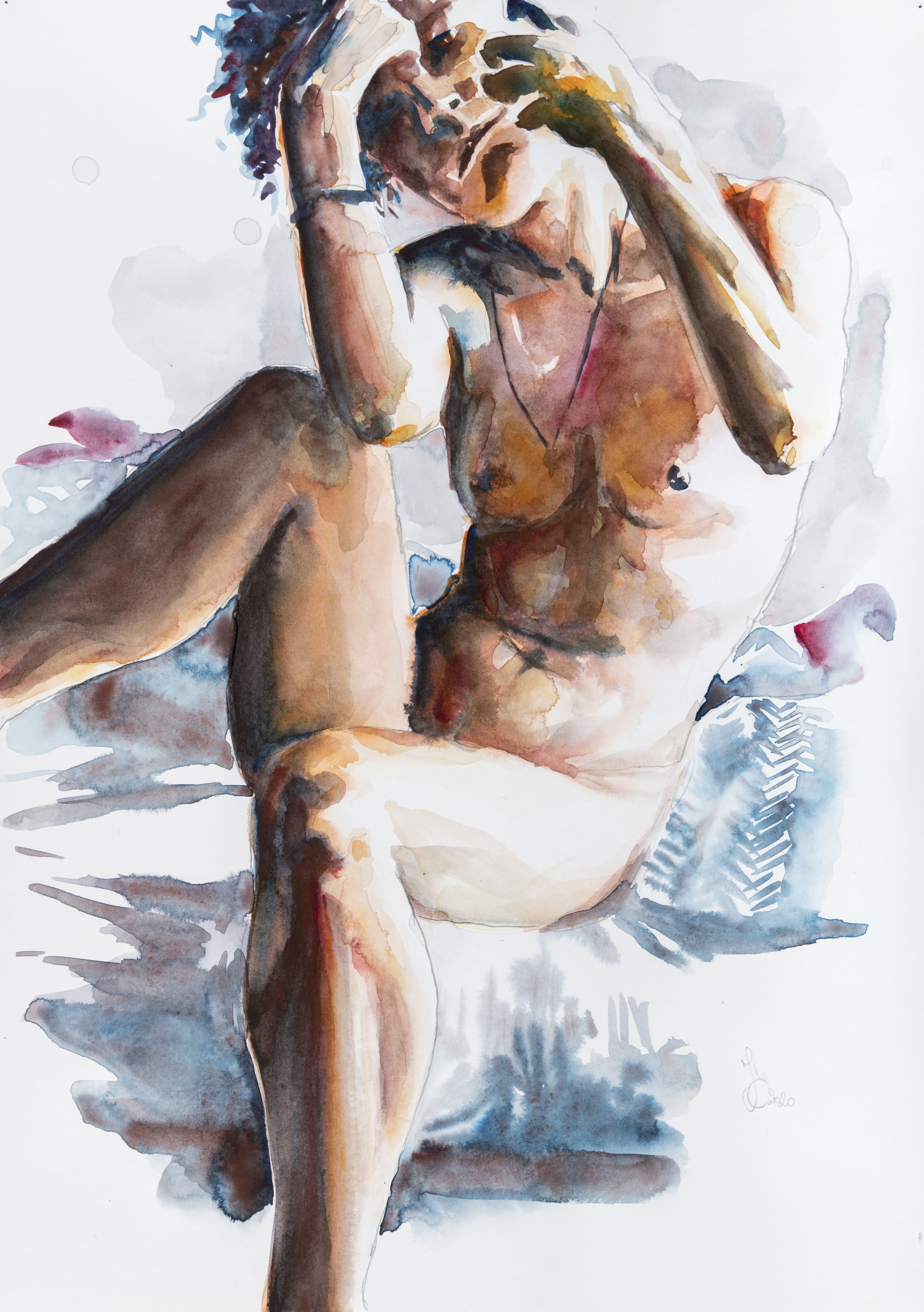 Assise de la manière la plus normale qui soit, danser un peu. Tout change dans l'espace.