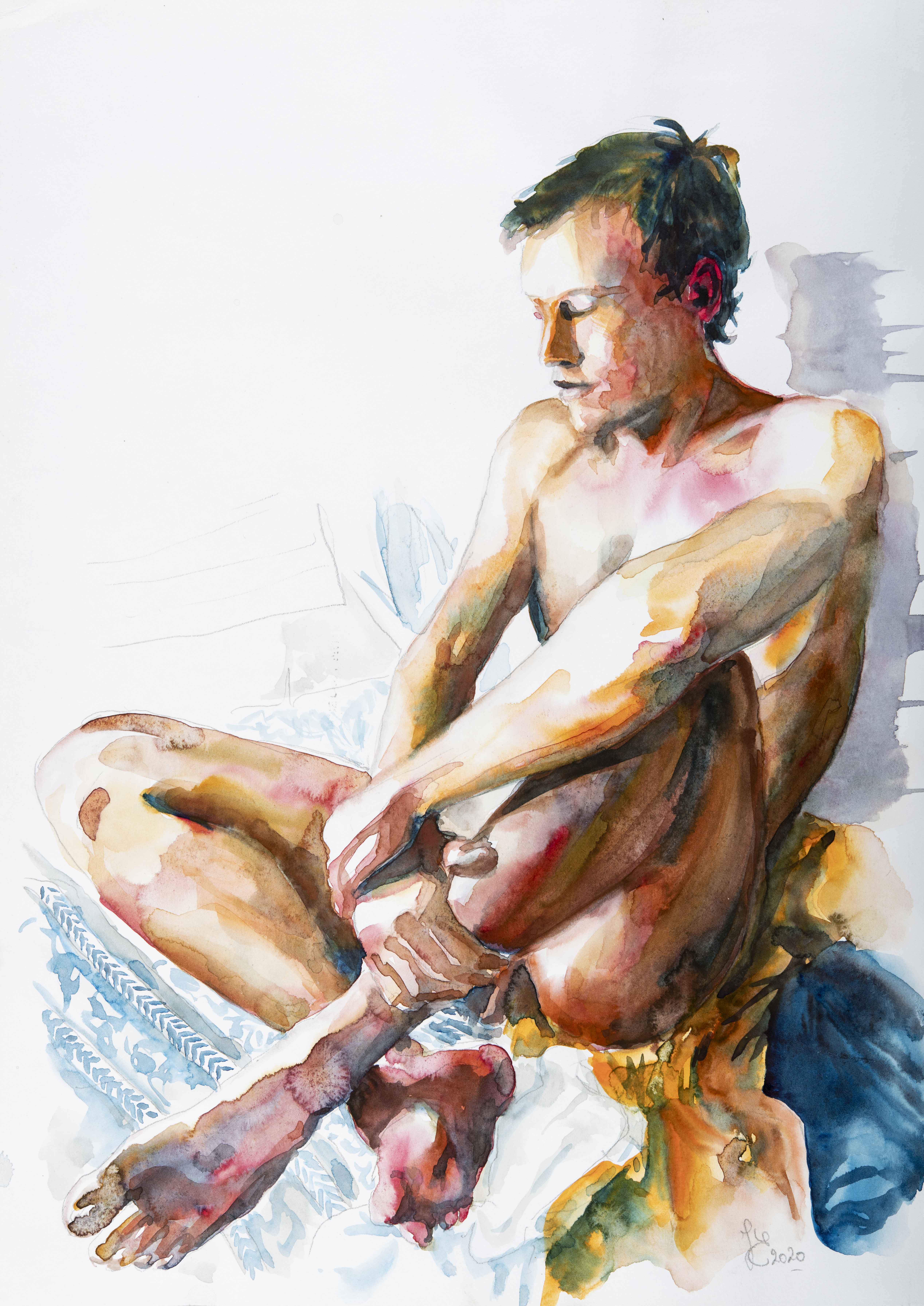 Quand l'athlète ne cherche plus à en avoir l'air, on voit son vrai visage : jeune, doux, amical.