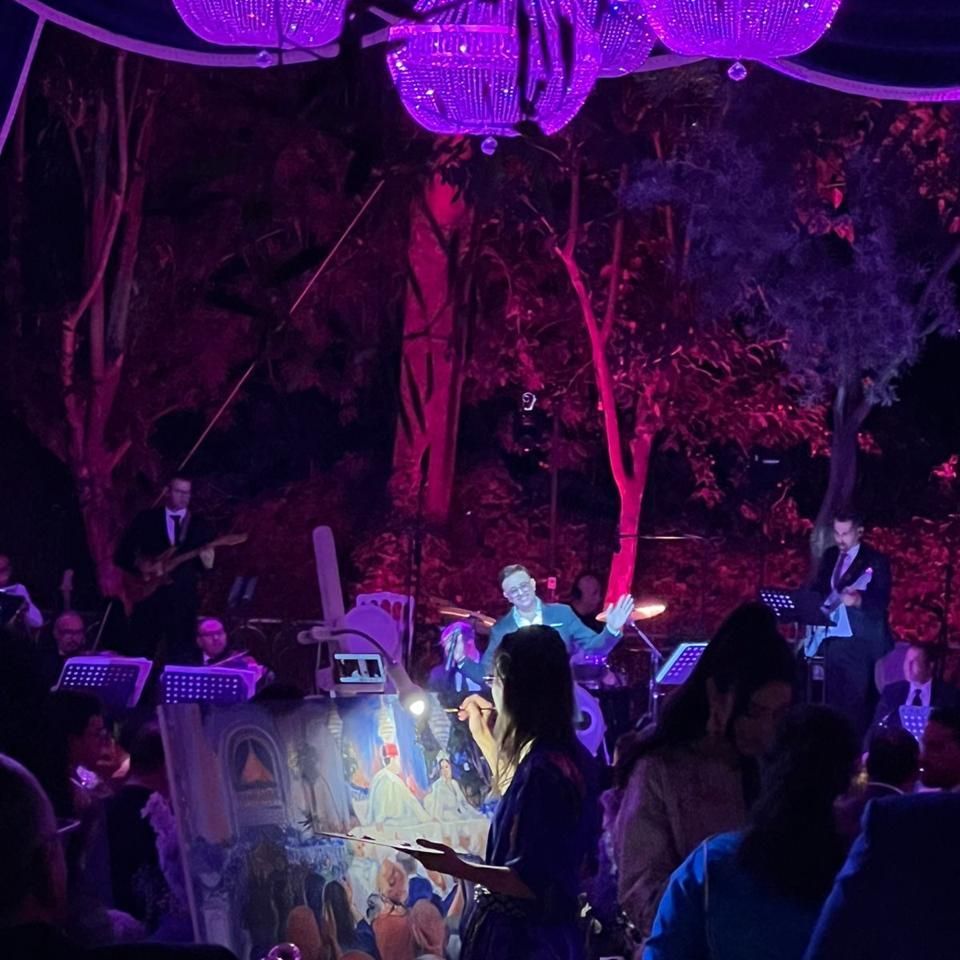 Artiste live durant un mariage à Casablanca, prestation de luxe