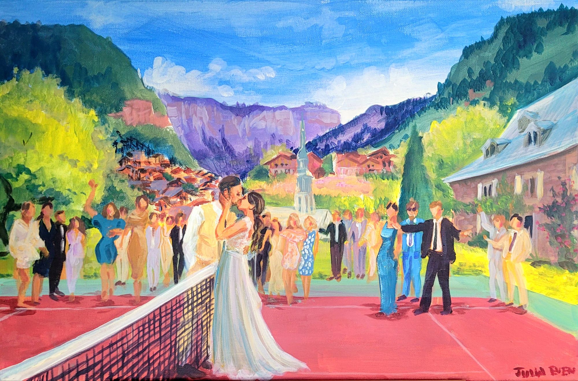 Live painting sur toile par Julia EVEN