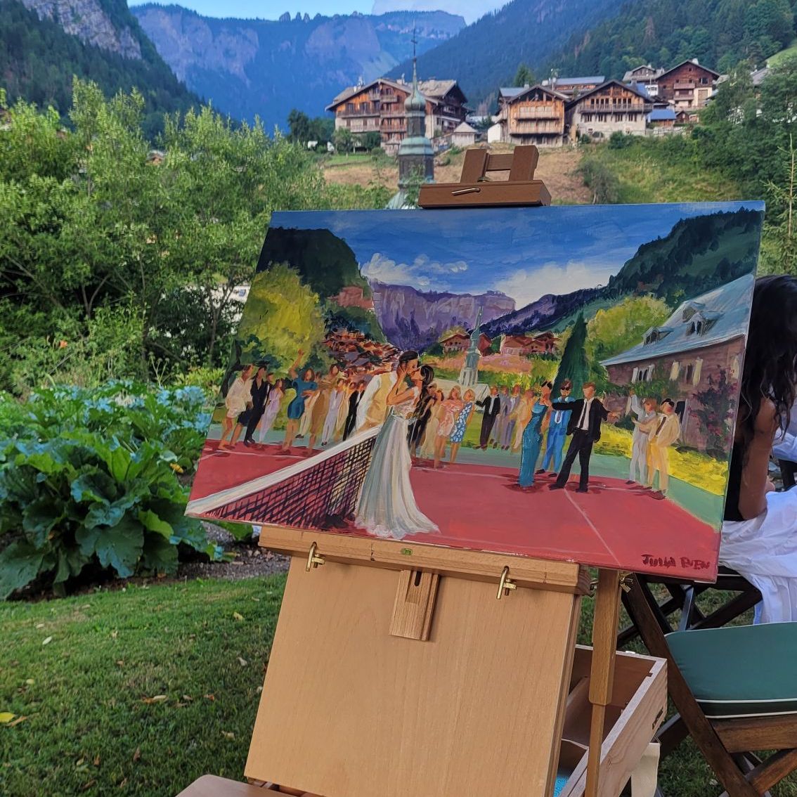 Live painting dans les montagnes par Julia Even