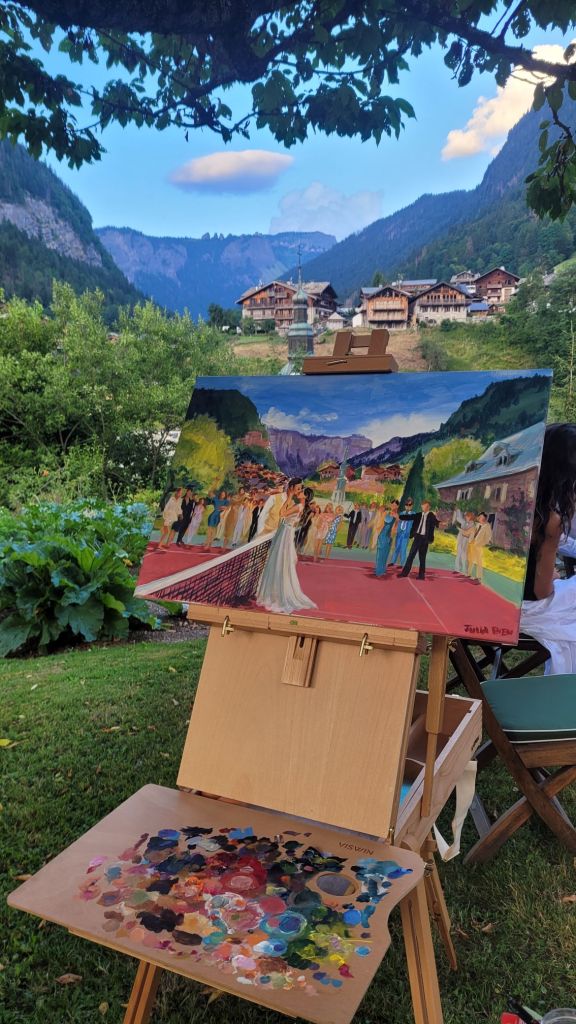 Live painting dans les montagnes par Julia Even