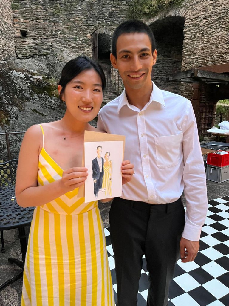 portrait minimaliste à l'aquarelle par Julia Even