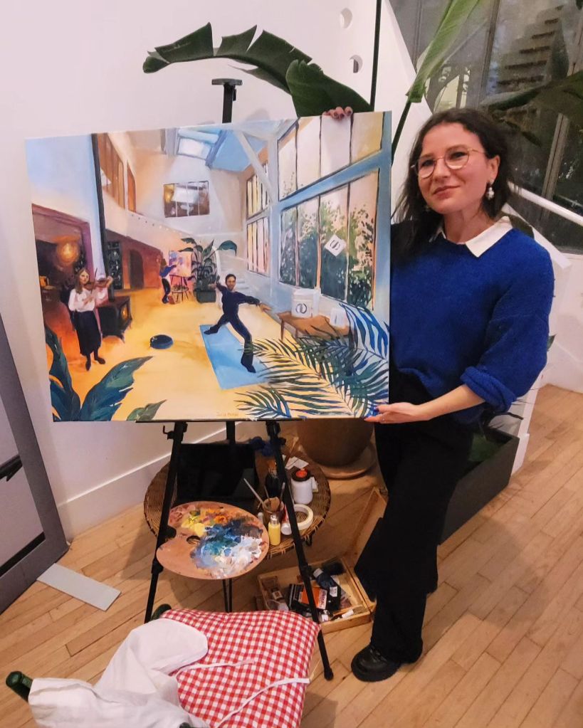 peinture réalisée en direct pour Ecovacs par Julia Even