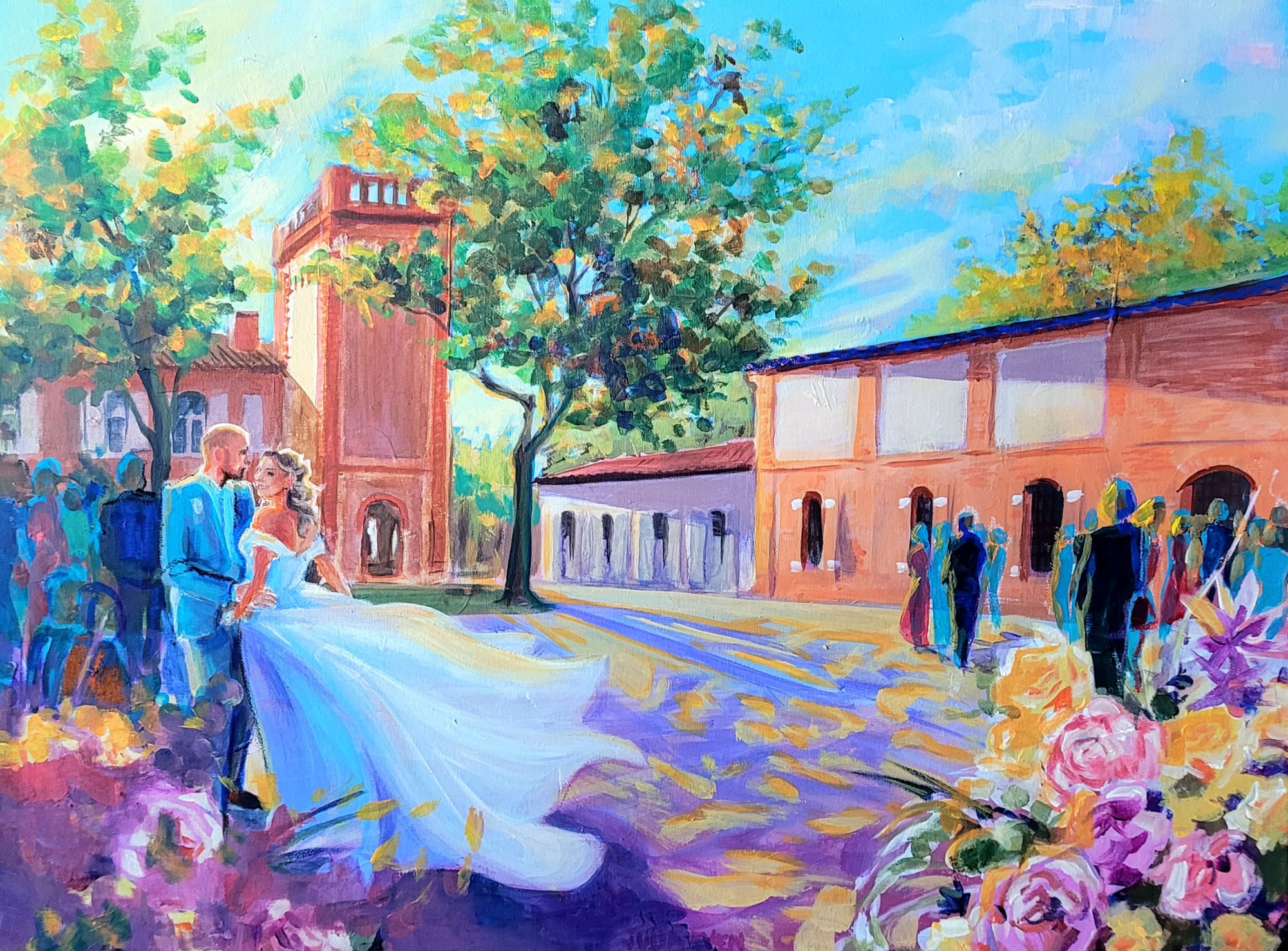 Live Painting à l'Orangerie des Demoiselles par Julia Even