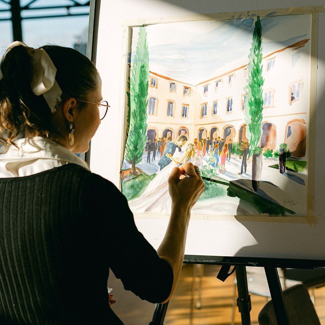 Julia Even peintre aquarelle en direct