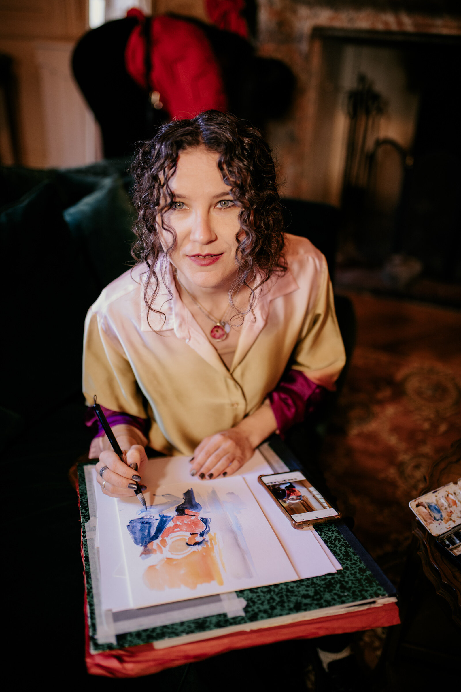 Croquis reportages en direct par Julia Even artiste peintre à Toulouse