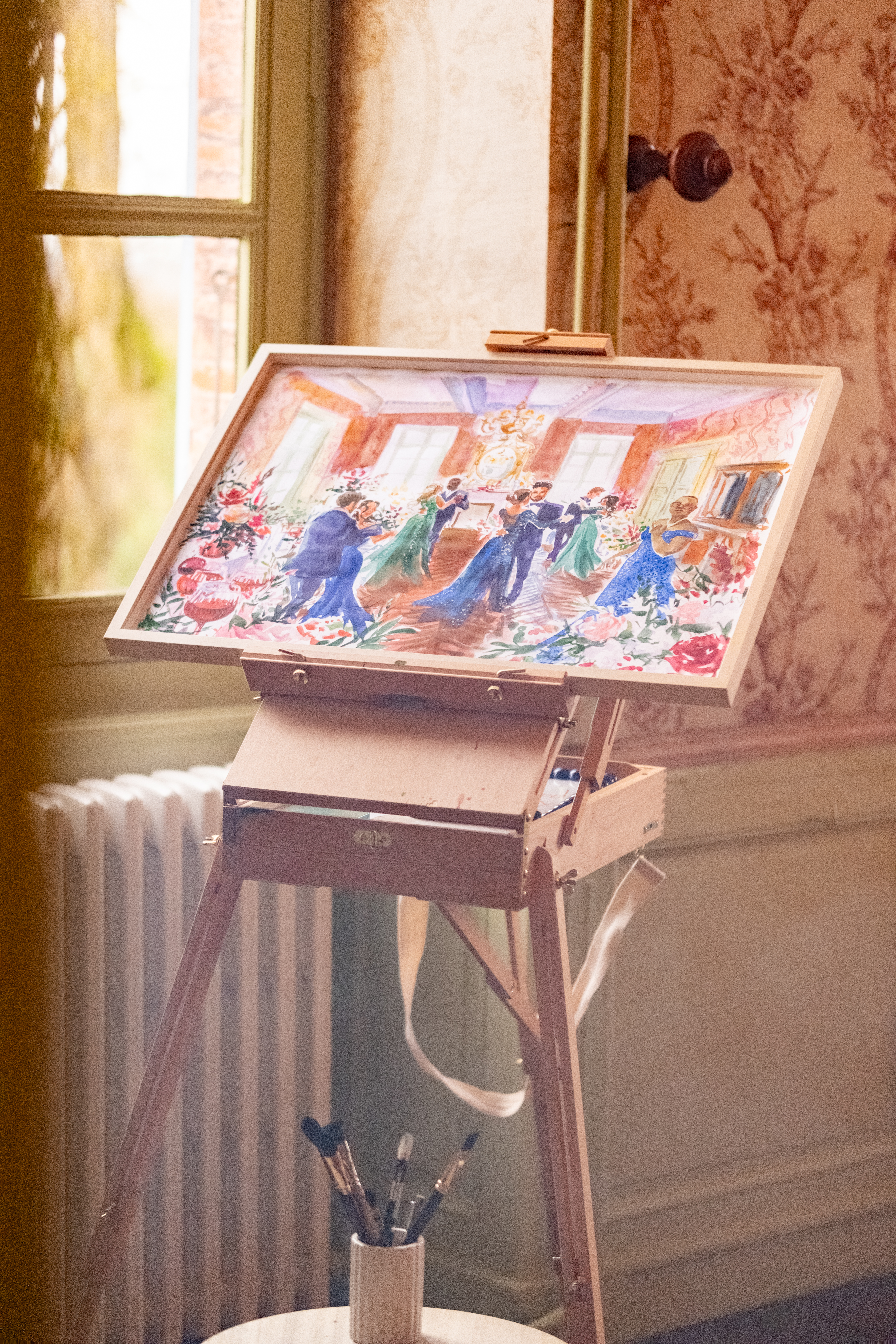 Tableau réalisé par Julia Even du château de Puydaniel dans le sud de la France